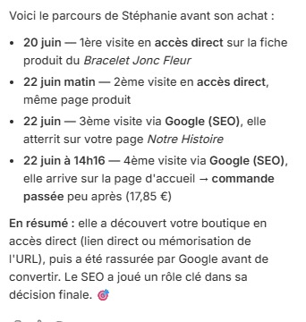 Capture du résultat SEO d'Aurore